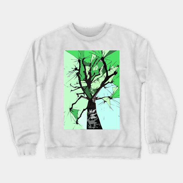 Cubist Tree Crewneck Sweatshirt by drknice